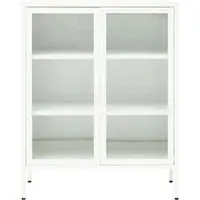 Accra Steel 2-Door Display Cabinet - White