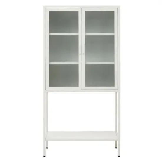 Accra Steel 2-Door Display Cabinet - White