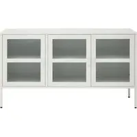 Accra Steel 3-Door Display Cabinet - White