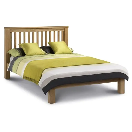 Achaia King Size Bed Frame with Low Footboard - Oak