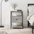 Achava Bedside Cabinet with Drawer - Grey Sonoma Oak