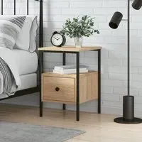 Achava Bedside Cabinet with Drawer - Sonoma Oak