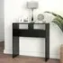 Acosta Console Table with 2 Shelves - Black, Engineered Wood