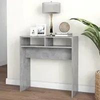 Acosta Console Table with 2 Shelves - Concrete Effect