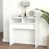 Acosta Console Table with 2 Shelves - White, Engineered Wood