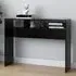 Acosta Console Table with 3 Shelves - Black, Engineered Wood