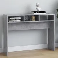 Acosta Console Table with 3 Shelves - Concrete Effect, Engineered Wood