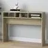 Acosta Console Table with 3 Shelves - Sonoma Oak, Engineered Wood