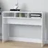 Acosta Console Table with 3 Shelves - White, High Gloss