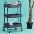 Acre 3-Tier Serving Trolley with Wheels - Grey, Metal