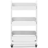 Acre 3-Tier Serving Trolley with Wheels - White, Metal