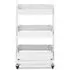 Acre 3-Tier Serving Trolley with Wheels - White, Metal