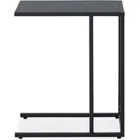 Acre C-Shaped Side Table - Black, Metal