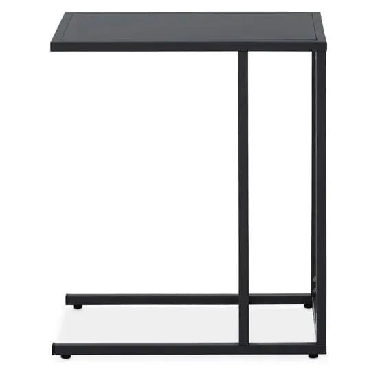 Acre C-Shaped Side Table - Black, Metal
