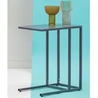 Acre C-Shaped Side Table - Grey, Metal