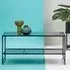 Acre Coffee Table with Open Mesh Shelf - Black, Metal