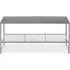 Acre Coffee Table with Open Mesh Shelf - Grey, Metal