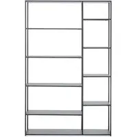 Acre Metal Shelving Unit with Multi Open Shelves - Grey