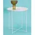 Acre Round Side Table - White, Metal