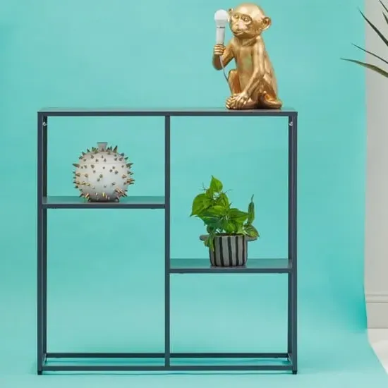 Acre Shelving Unit with Open Shelves - Grey, Metal