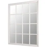 Acroya Wall Mirror - Antique White, Wood