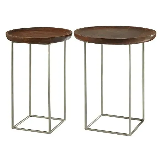 Acton Set of 2 Side Tables - Natural, Wood