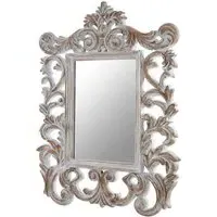 Actora Fleur De Lis Wall Mirror - Antique Grey