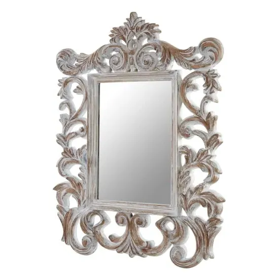 Actora Fleur De Lis Wall Mirror - Antique Grey