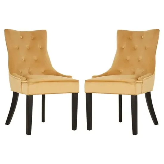 Adalinise Dining Chair - Gold, Velvet image