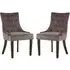 Adalinise Dining Chair - Grey, Velvet