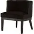 Adalinise Rounded Bedroom Chair - Black, Velvet