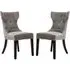 Adalinise Wing Back Dining Chair - Grey, Leather