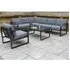Adana Corner Sofa Set with Coffee Table - Grey, Aluminium