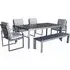 Adana Garden Dining Set with Bench and 4 Chairs - Grey, Aluminium