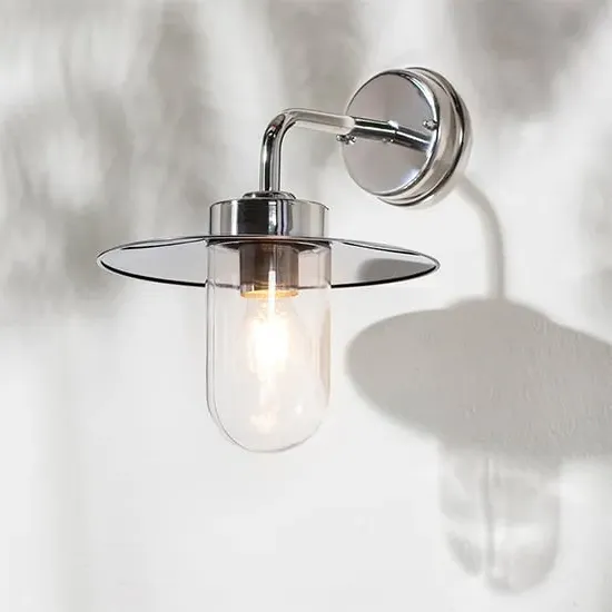 Addison 1 Light Wall Light - Polished Stainless Steel