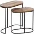 Adel Oval Set of 2 Side Tables - Natural, Wood