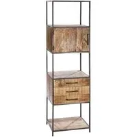 Adel Shelving Unit with 1 Door 3 Drawers - Natural