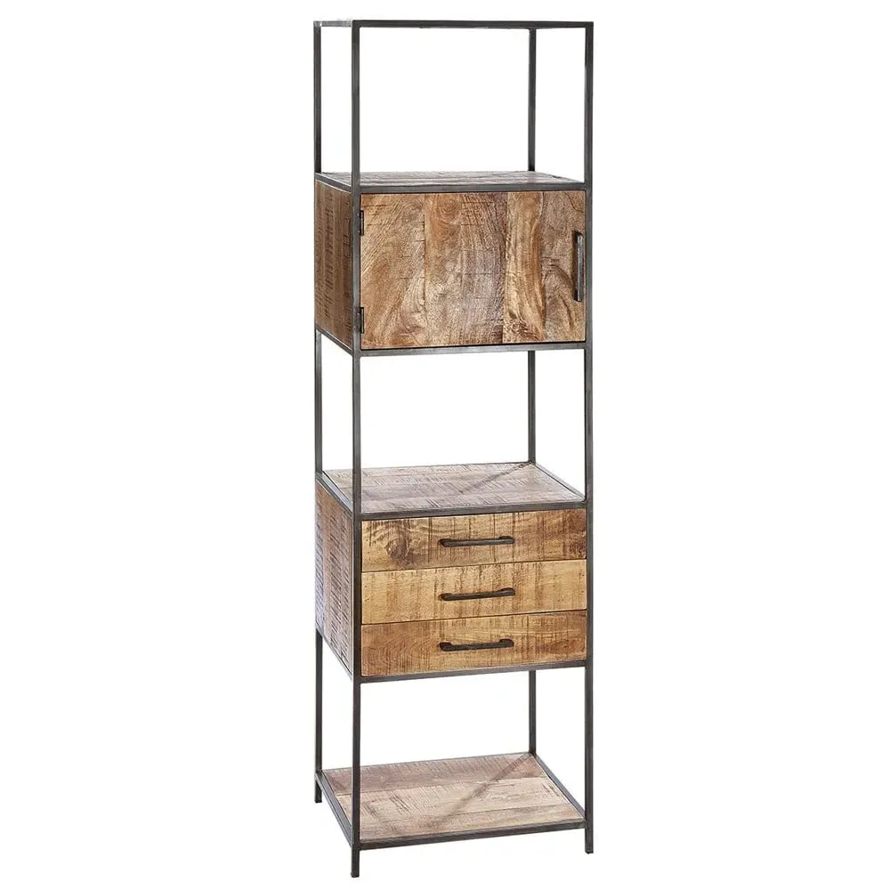 Adel Shelving Unit with 1 Door 3 Drawers - Natural