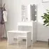 Adhra Dressing Table Set with LED Lights - White, Engineered Wood