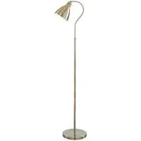 Adjustable Metal Head Floor Lamp - Chrome, Antique Brass