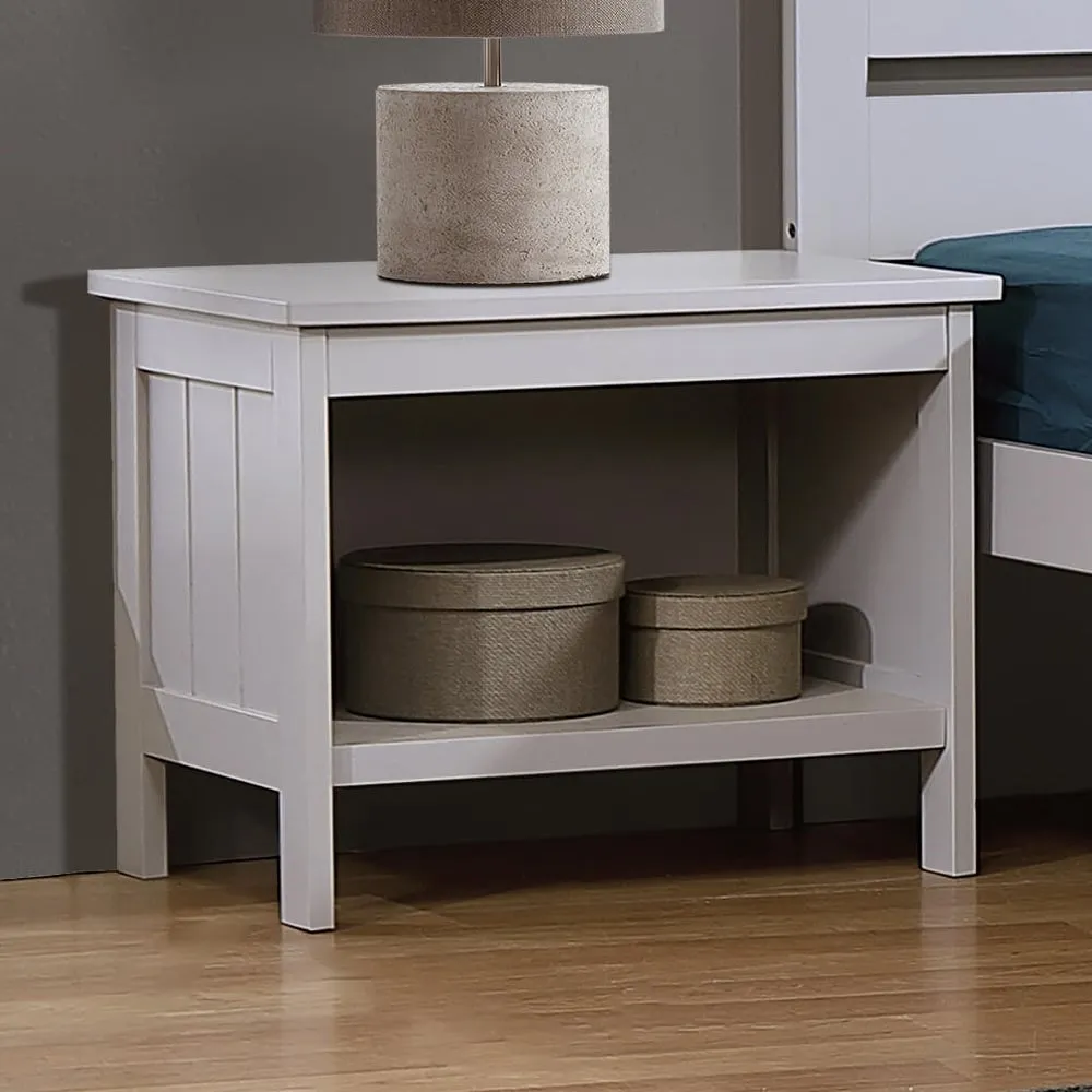 Adkins Wooden Bedside Cabinet - Grey