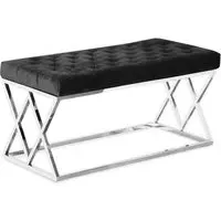 Admaston Dining Bench - Black, Velvet