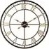 Adney Round Wall Clock - Black, Gold Metal