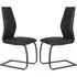 Adoncia Dining Chairs Set of 2 - Black, Faux Leather
