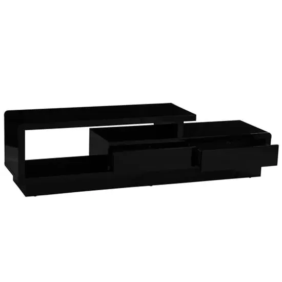 Adoncia TV Stand with Storage - Black, High Gloss image