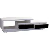 Adoncia TV Stand with Storage - White, High Gloss