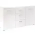 Adrian Sideboard with 2 Doors 3 Drawers - White, High Gloss