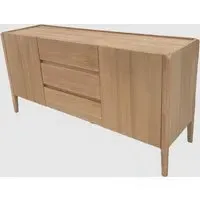 Adrian Wooden Sideboard with 2 Doors and 3 Drawers - Natural
