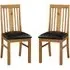 Adriel Dining Chairs Pair - Light Oak, Leather