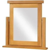 Adriel Dressing Table Mirror - Light Oak, MDF & Glass alternate view